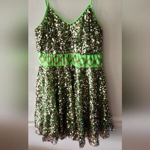 Glamour Costume Mini Dress in Green